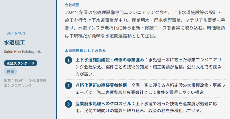 水道機工(6403)